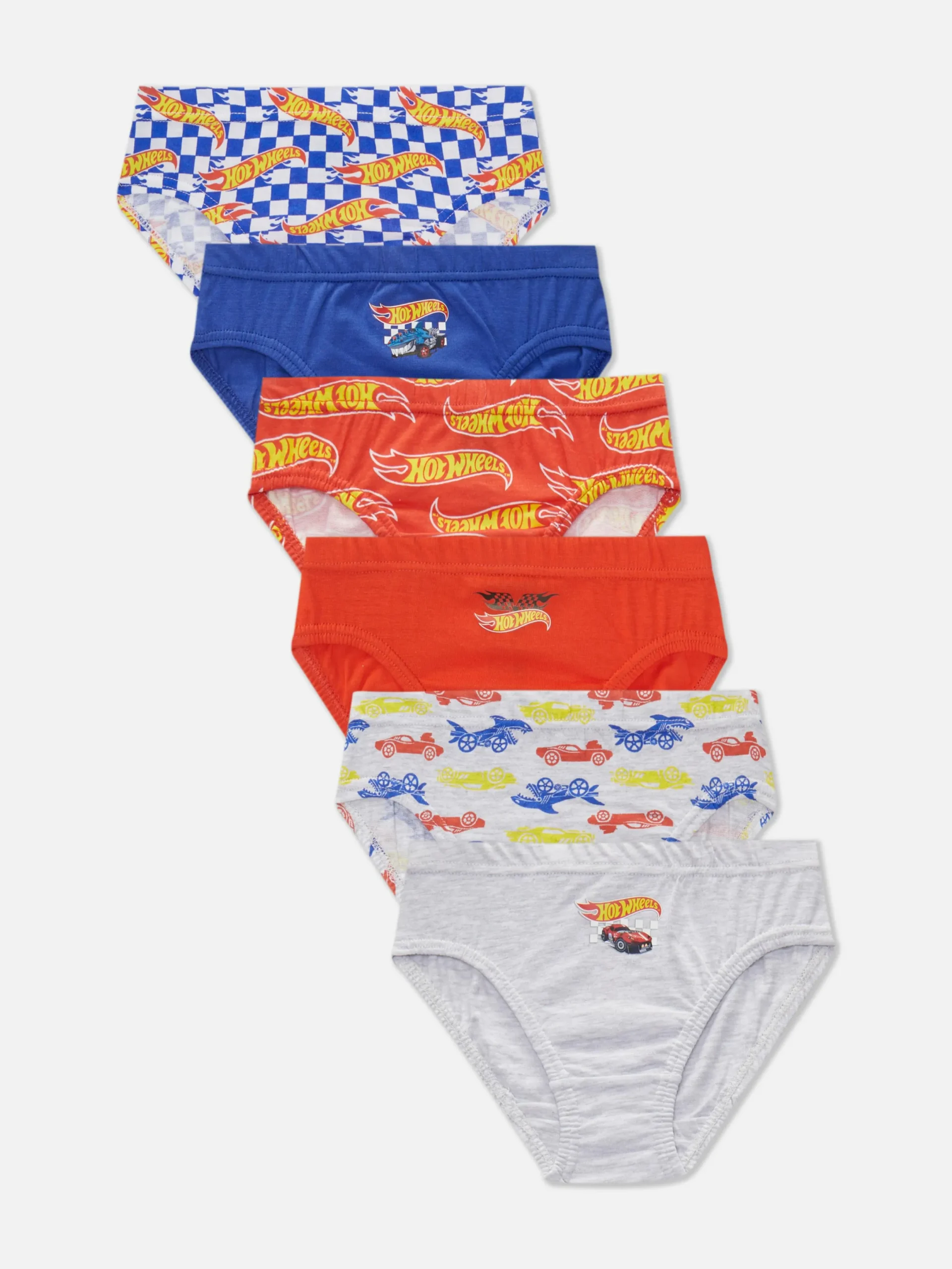 Unterwäsche|Primark „Hot Wheels“ Slips, 6er-Pack Multi