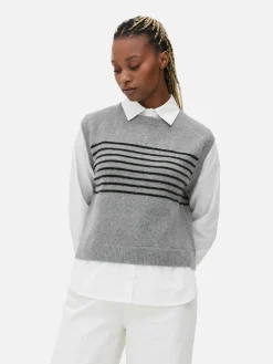Blusen|Primark 2-in-1-Hemd Mit Weste Im Lagenlook Grau