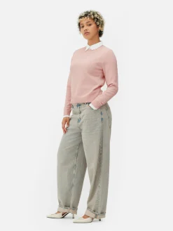 Pullover Und Cardigans|Primark 2-in-1-Hemd Und -Pullover Rosa