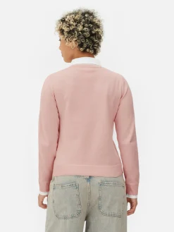 Pullover Und Cardigans|Primark 2-in-1-Hemd Und -Pullover Rosa