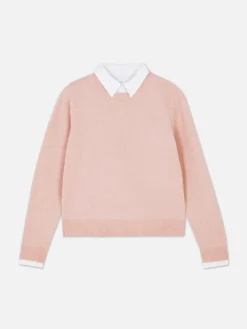 Pullover Und Cardigans|Primark 2-in-1-Hemd Und -Pullover Rosa