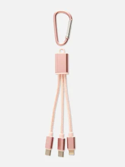 Ladegeräte|Primark 2-in-1-Ladekabel Rosa