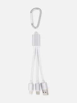 Ladegeräte|Primark 2-in-1-Ladekabel Silber