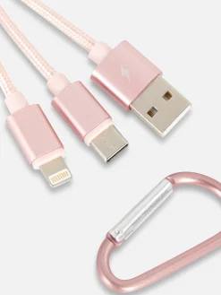 Ladegeräte|Primark 2-in-1-Ladekabel Rosa
