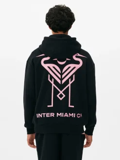 Hoodies Und Sweatshirts|Primark „Inter Miami“ Hoodie Mit Logo Schwarz