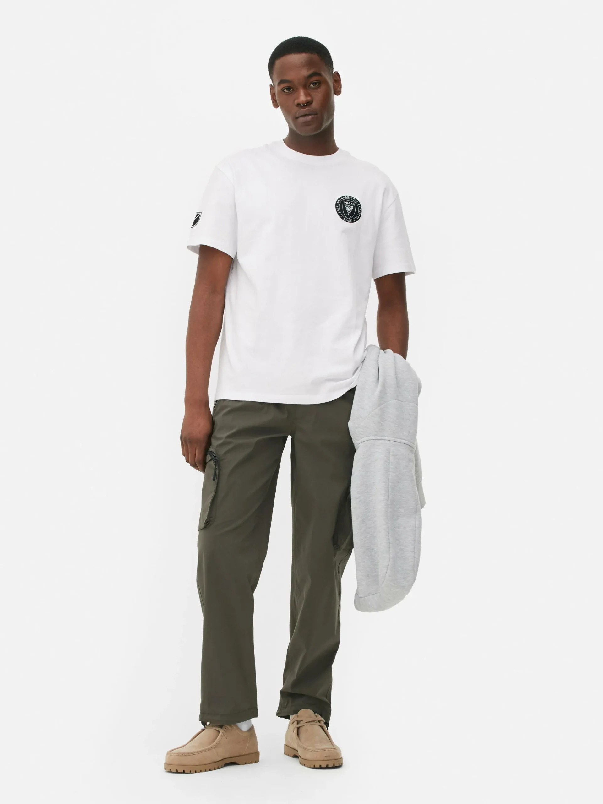 Tops Und T-Shirts|Primark „Inter Miami“ T-Shirt Mit Logo-Print Weiß