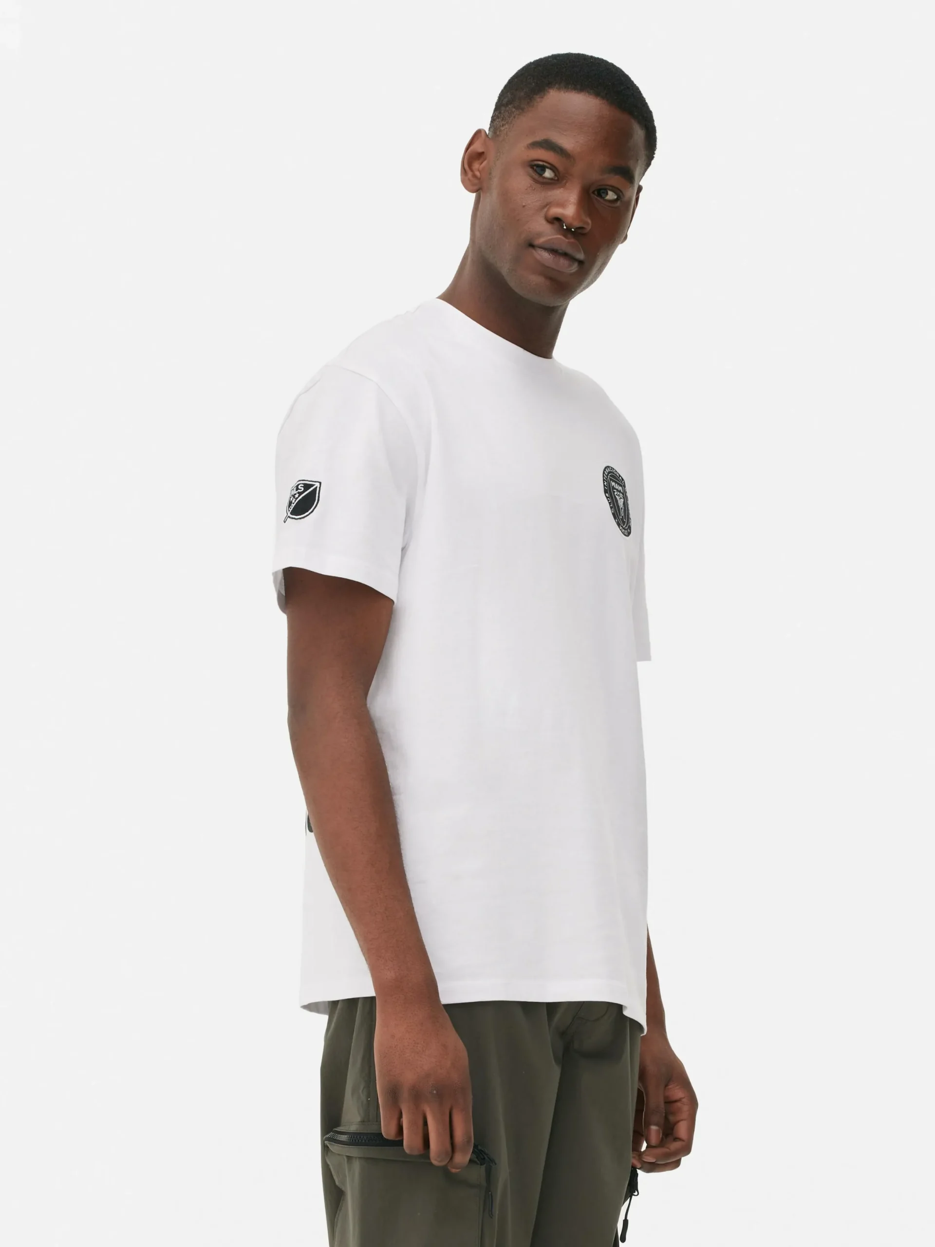 Tops Und T-Shirts|Primark „Inter Miami“ T-Shirt Mit Logo-Print Weiß