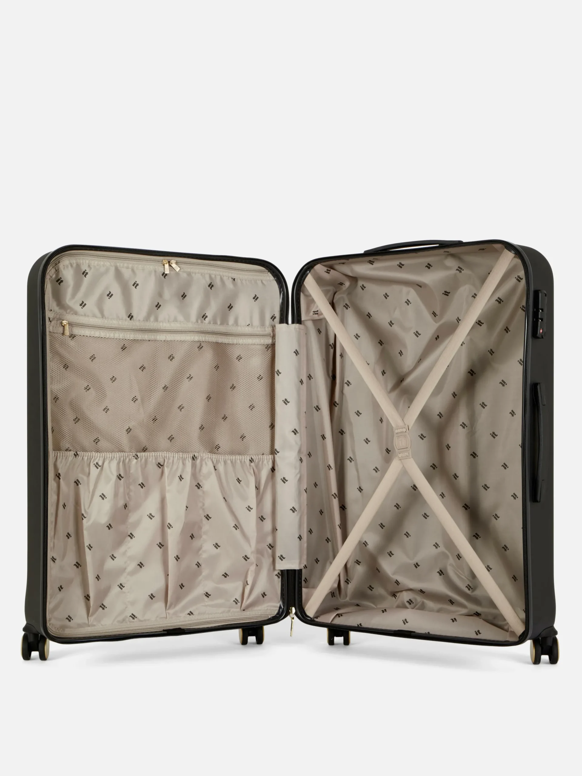Koffer Und Reisegepäck|Primark „it Luggage“ Gesteppter Koffer Mit 8 Rollen Schwarz