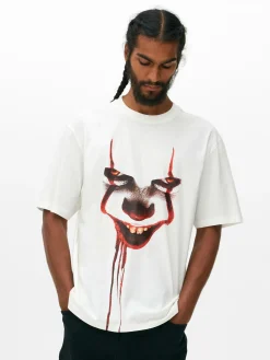 Halloween Alle|Grafik-T-Shirts Und -Sweatshirts|Primark „IT Pennywise“ T-Shirt Ecrufarben