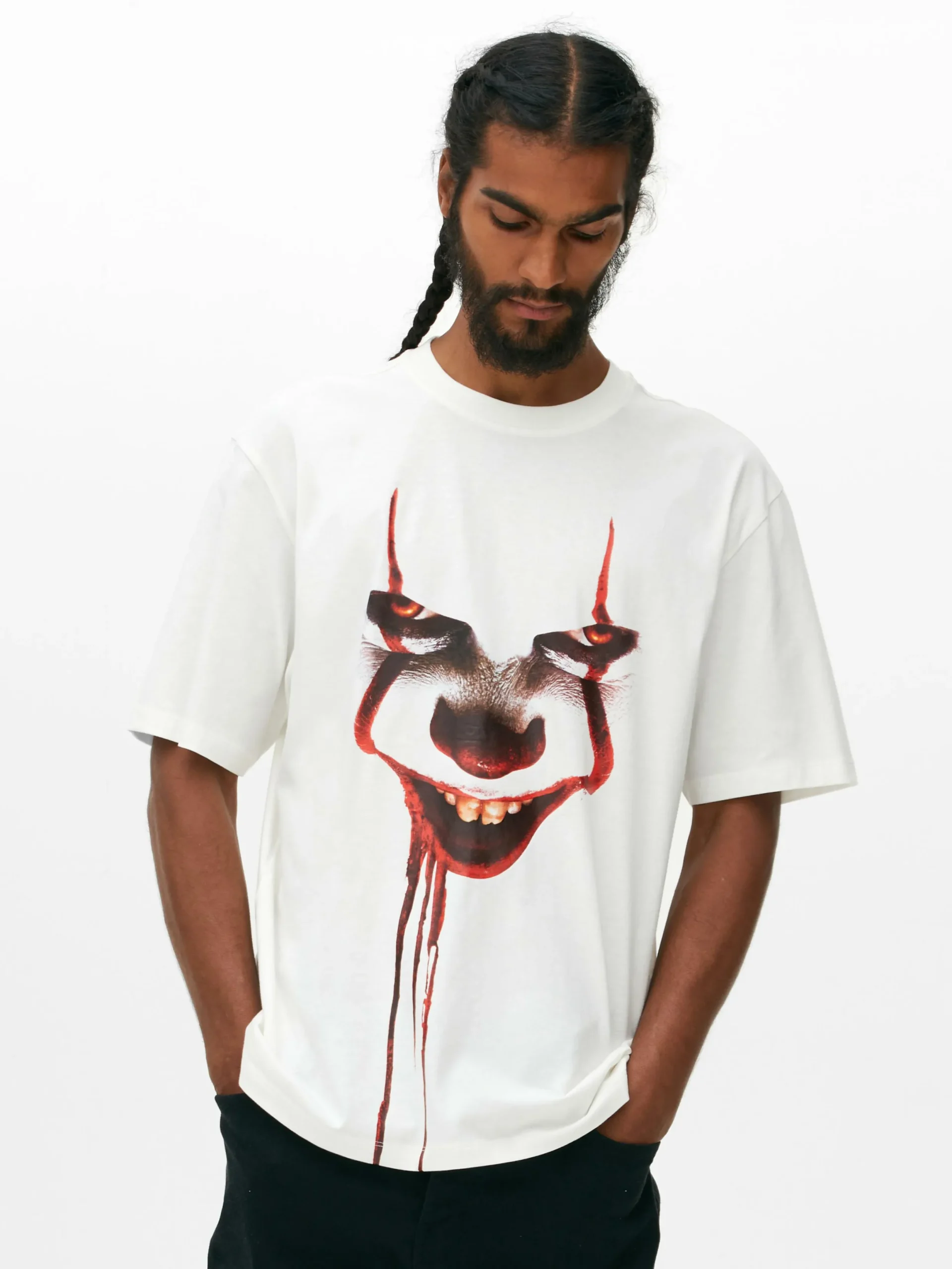 Halloween Alle|Grafik-T-Shirts Und -Sweatshirts|Primark „IT Pennywise“ T-Shirt Ecrufarben