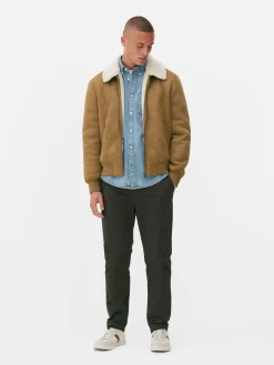 Jacken Und Mäntel|Primark Jacke In Wildleder-Optik Mit Borg-Kragen Braun
