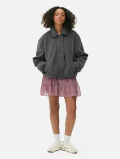 Jacken Und Mäntel|Primark Jacke Mit Ballonsaum Grau