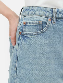 Denim|Jeans|Primark Jeans Mit Verkürztem Saum Und Geradem Bein Hellblau
