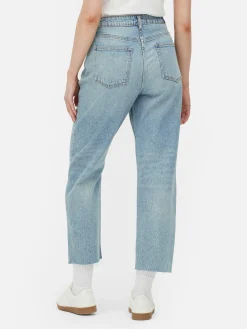 Denim|Jeans|Primark Jeans Mit Verkürztem Saum Und Geradem Bein Hellblau