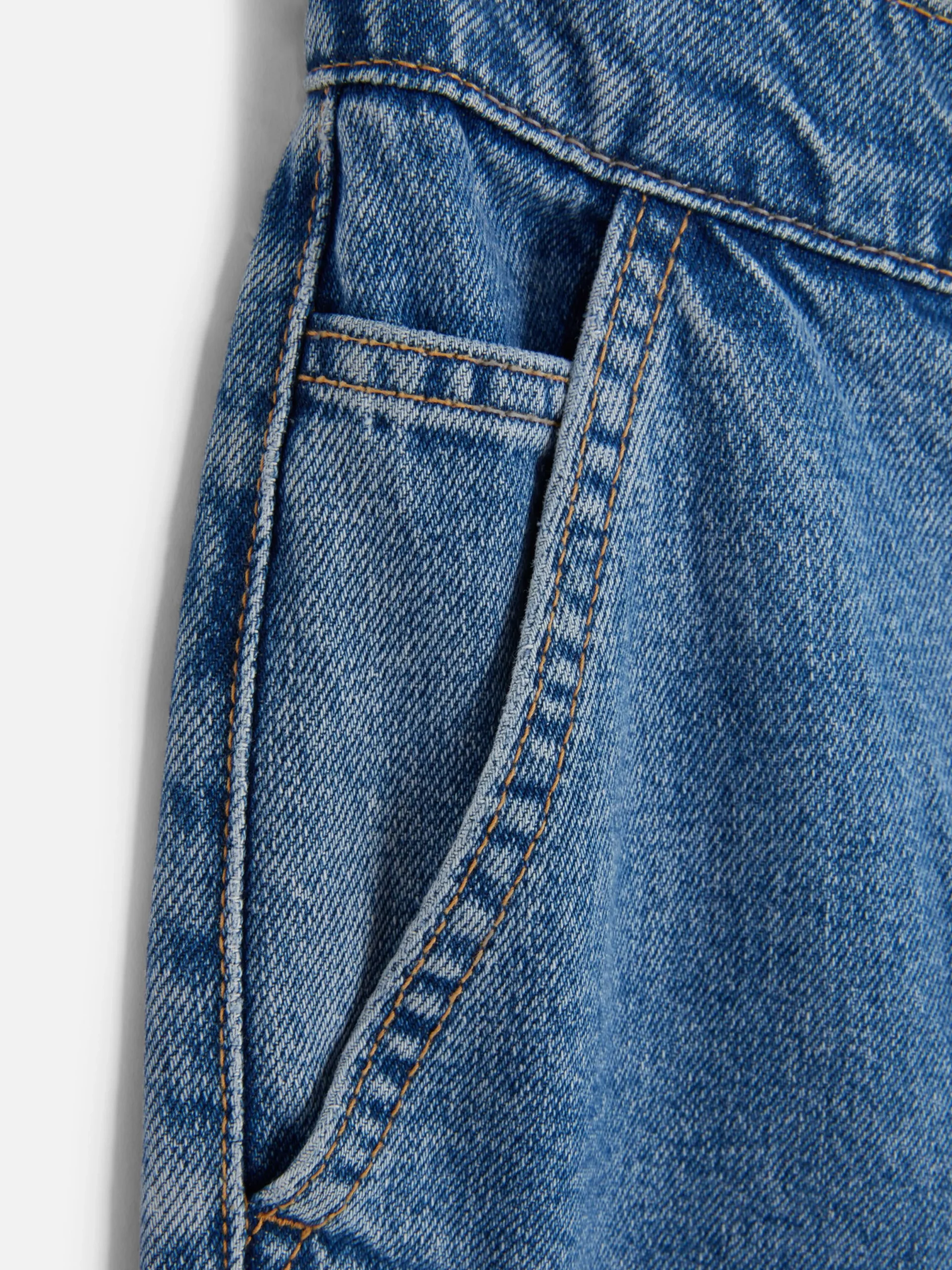 Denim|Jeans|Primark Jeans Mit Weitem Bein Und Elastikbund Mittelblau