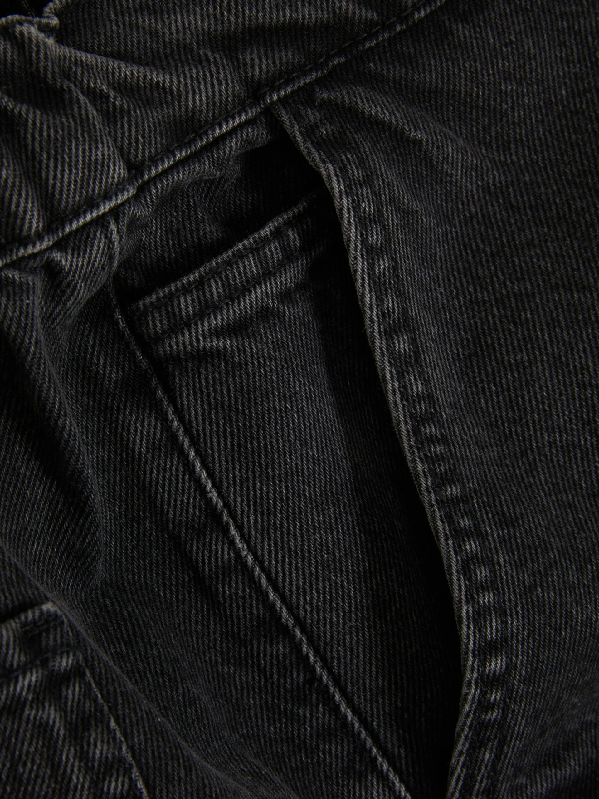 Denim|Jeans|Primark Jeans Mit Weitem Bein Und Elastikbund Leichtes Schwarz