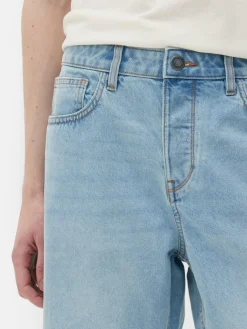 Shorts|Primark Jeansshorts Mit Geradem Bein Hellblau