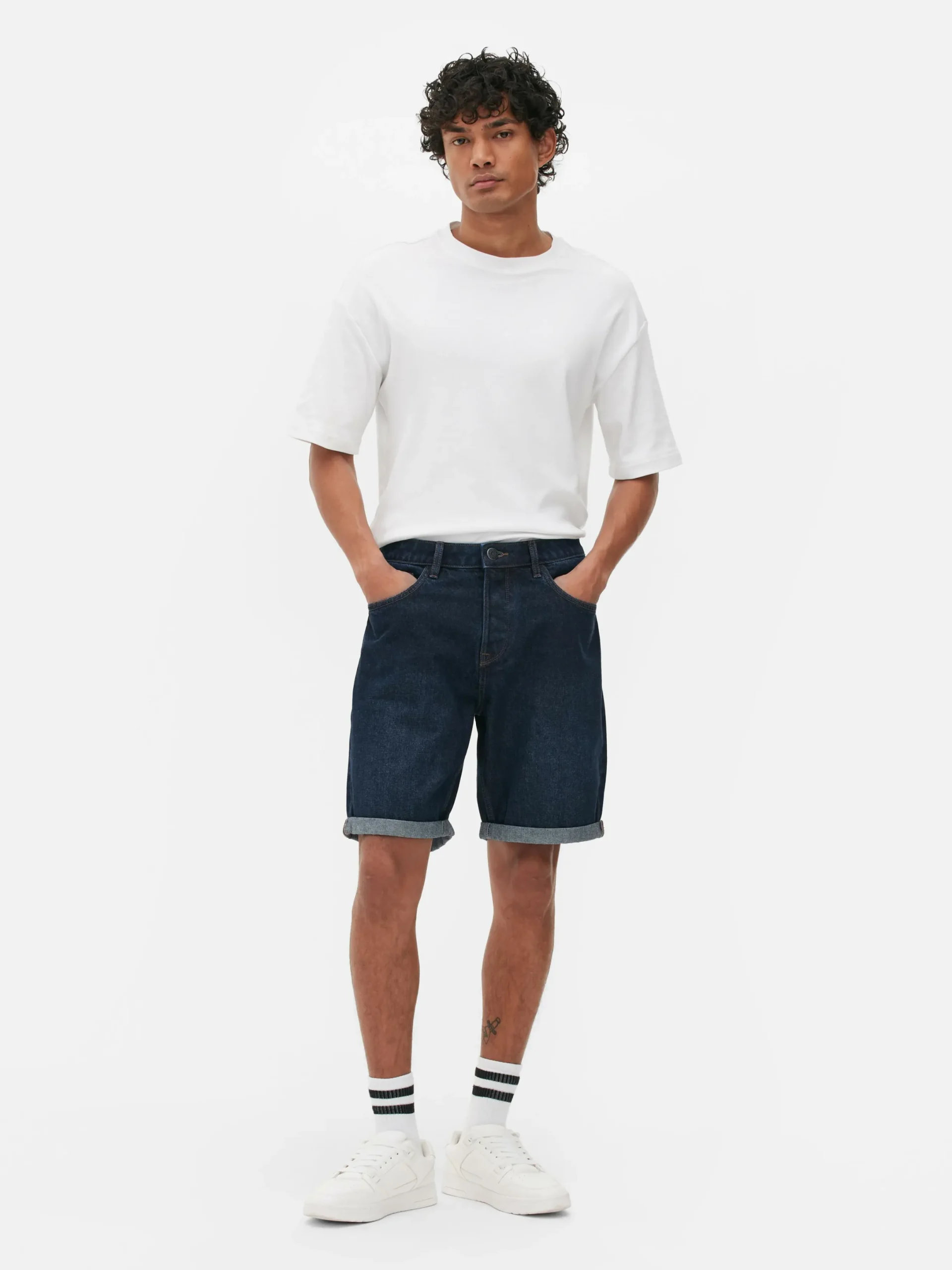 Shorts|Primark Jeansshorts Mit Geradem Bein Dunkelblau