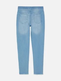 Jeans|Primark Jeggings Mit Ausgefranstem Saum Mittelblau