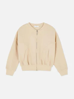 Hoodies Und Sweatshirts|Primark Jersey-Bomberjacke Mit Reißverschluss Steinfarben