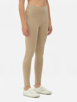 Hosen Und Leggings|Primark Jersey-Leggings Mit Hohem Bund Steinfarben