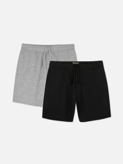 Schlafanzüge|Primark Jersey-Shorts, 2er-Pack Schwarz