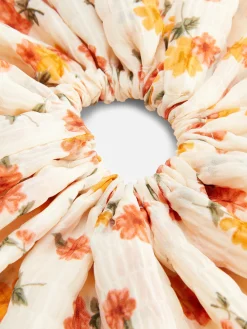 Haarschmuck|Primark Jumbo-Haargummi Mit Blumenmuster Orange