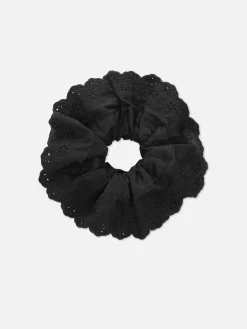 Haarschmuck|Primark Jumbo-Haargummi Mit Lochstickerei Schwarz