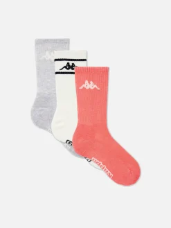 Socken|Primark „Kappa X “ Crew-Socken, 3er-Pack Hellrot