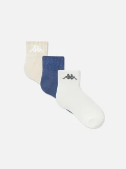 Socken|Primark „Kappa X “ Crew-Socken In Viertellänge, 3er-Pack Marineblau