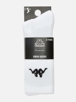Socken|Primark „Kappa X “ Crew-Socken, 3er-Pack Weiß