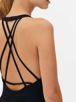 Fitnesskleidung Und Activewear|Primark „Kappa X “ Nahtloser Einteiler Schwarz