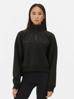 Fitnesskleidung Und Activewear|Primark „Kappa X “ Sweatshirt Mit Reißverschluss Schwarz