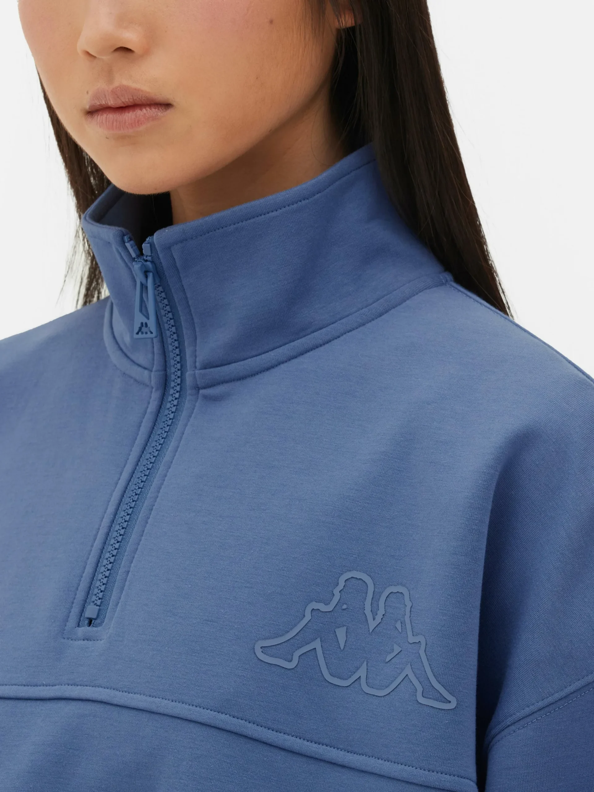 Fitnesskleidung Und Activewear|Primark „Kappa X “ Sweatshirt Mit Reißverschluss Blau