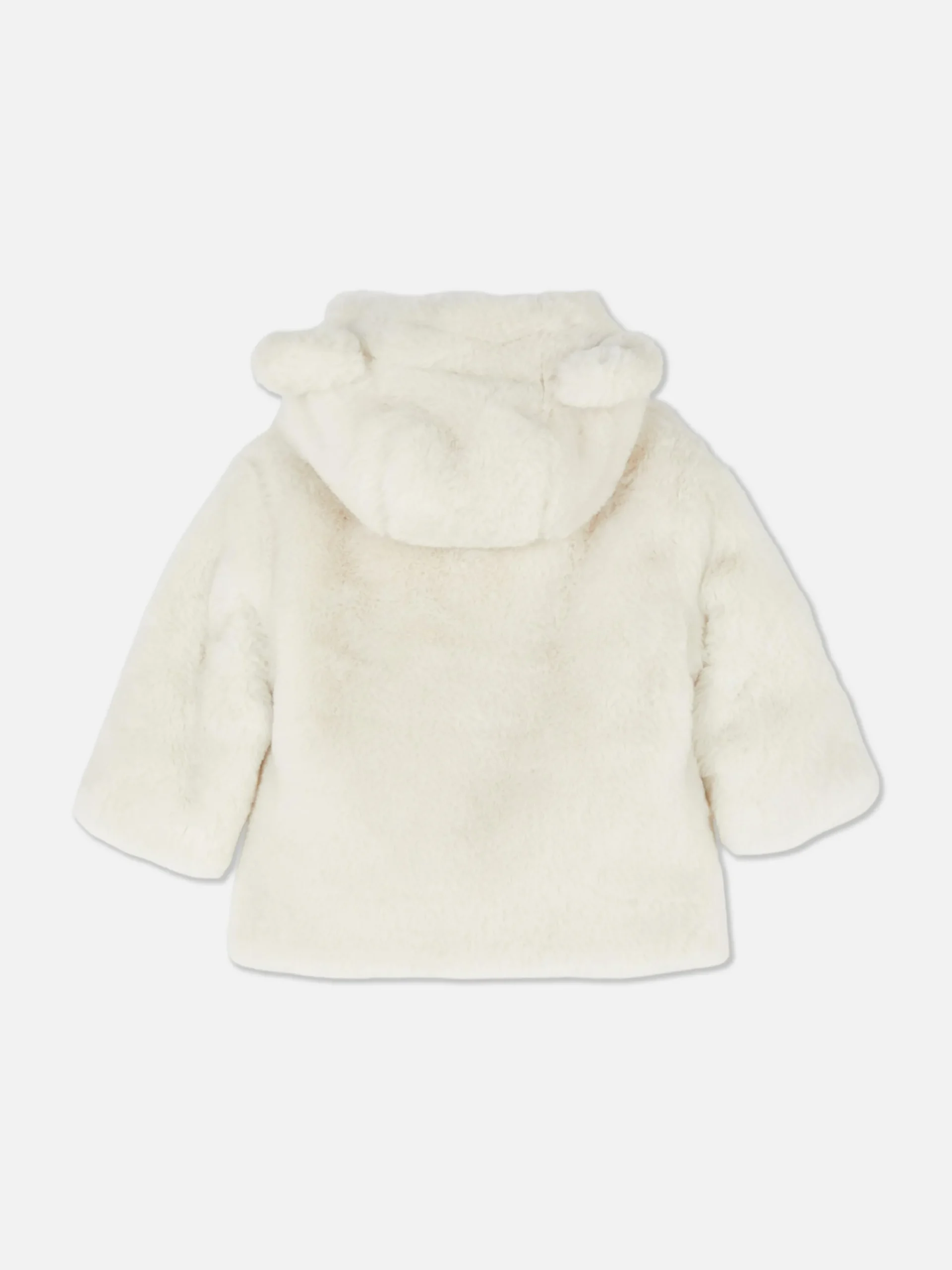 Jacken Und Mäntel|Primark Kapuzenjacke Aus Kunstfell Elfenbeinfarben