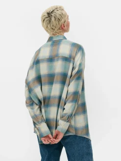 Blusen|Primark Kariertes Hemd In Boyfriend-Fit Blau