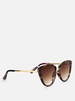 Sonnenbrillen|Primark Katzenaugen-Sonnenbrille Mit Metall-Steg Braun