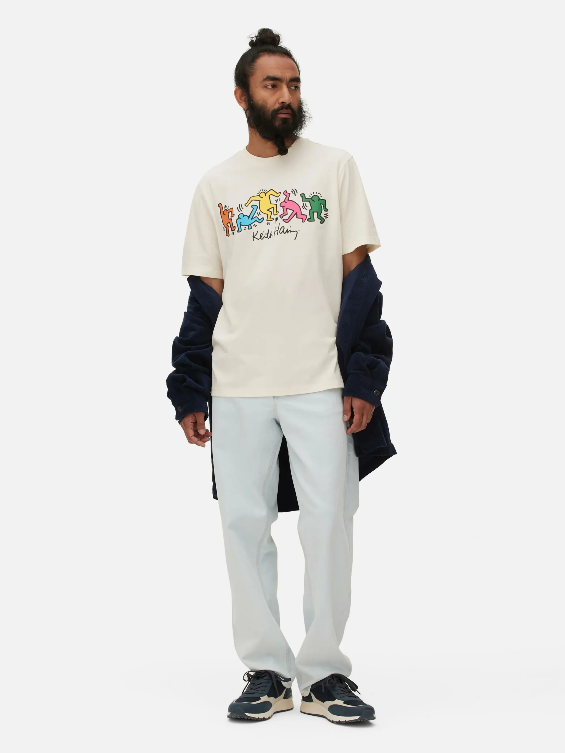 Tops Und T-Shirts|Primark „Keith Haring“ T-Shirt Mit Untitled (Dance)-Print Ecrufarben