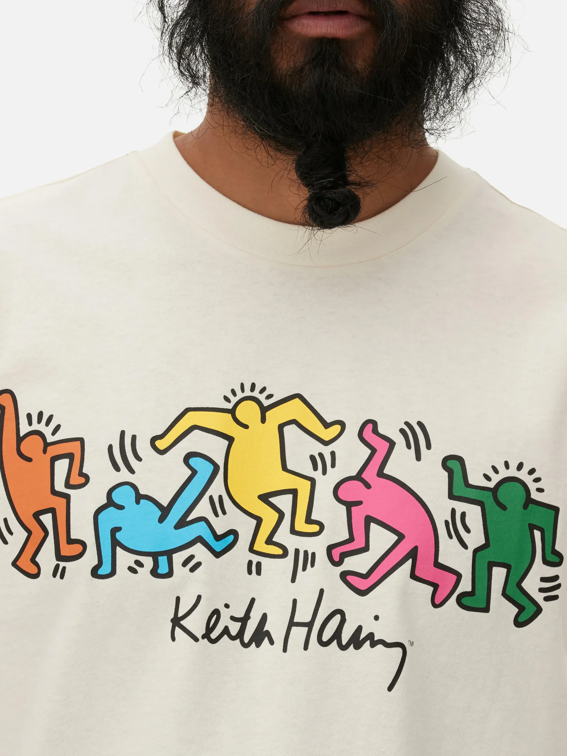 Tops Und T-Shirts|Primark „Keith Haring“ T-Shirt Mit Untitled (Dance)-Print Ecrufarben