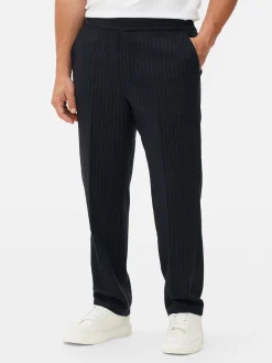 Hosen|Primark „Kem“ Hose Mit Nadelstreifen Marineblau