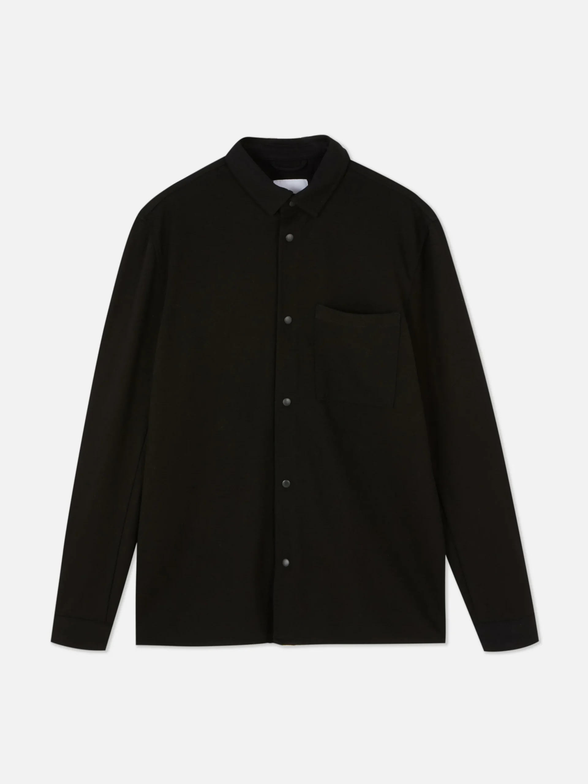Hemden|Primark „Kem“ Jersey-Hemdjacke Schwarz