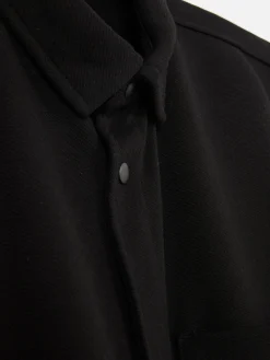 Hemden|Primark „Kem“ Jersey-Hemdjacke Schwarz