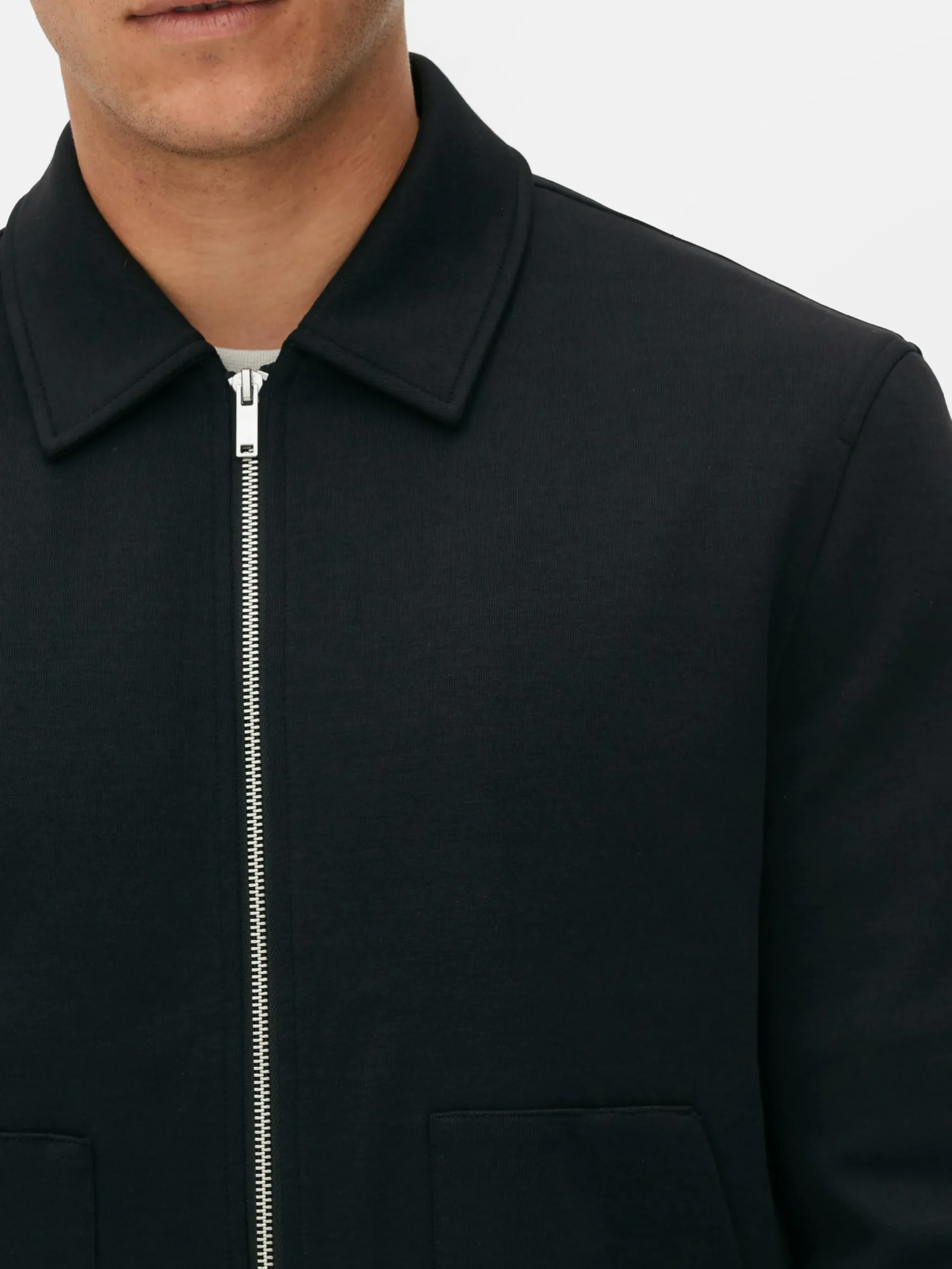 Jacken Und Mäntel|Primark „Kem“ Jerseyjacke Mit Reißverschluss Schwarz