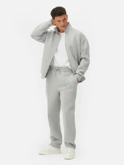 Jogginghosen|Primark „Kem“ Jogginghose Mit Geradem Bein Und Biesen Grau meliert