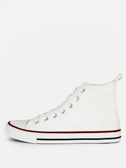 Sneakers|Primark Klassische High-Top-Sneaker Aus Canvas Weiß