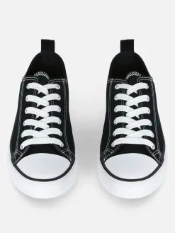 Sneakers|Primark Klassische Low-Top Canvas-Sneaker Schwarz/Weiß