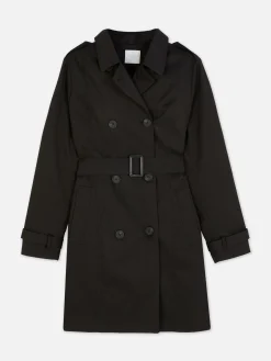 Jacken Und Mäntel|Primark Klassischer Doppelreihiger Mac-Mantel Schwarz