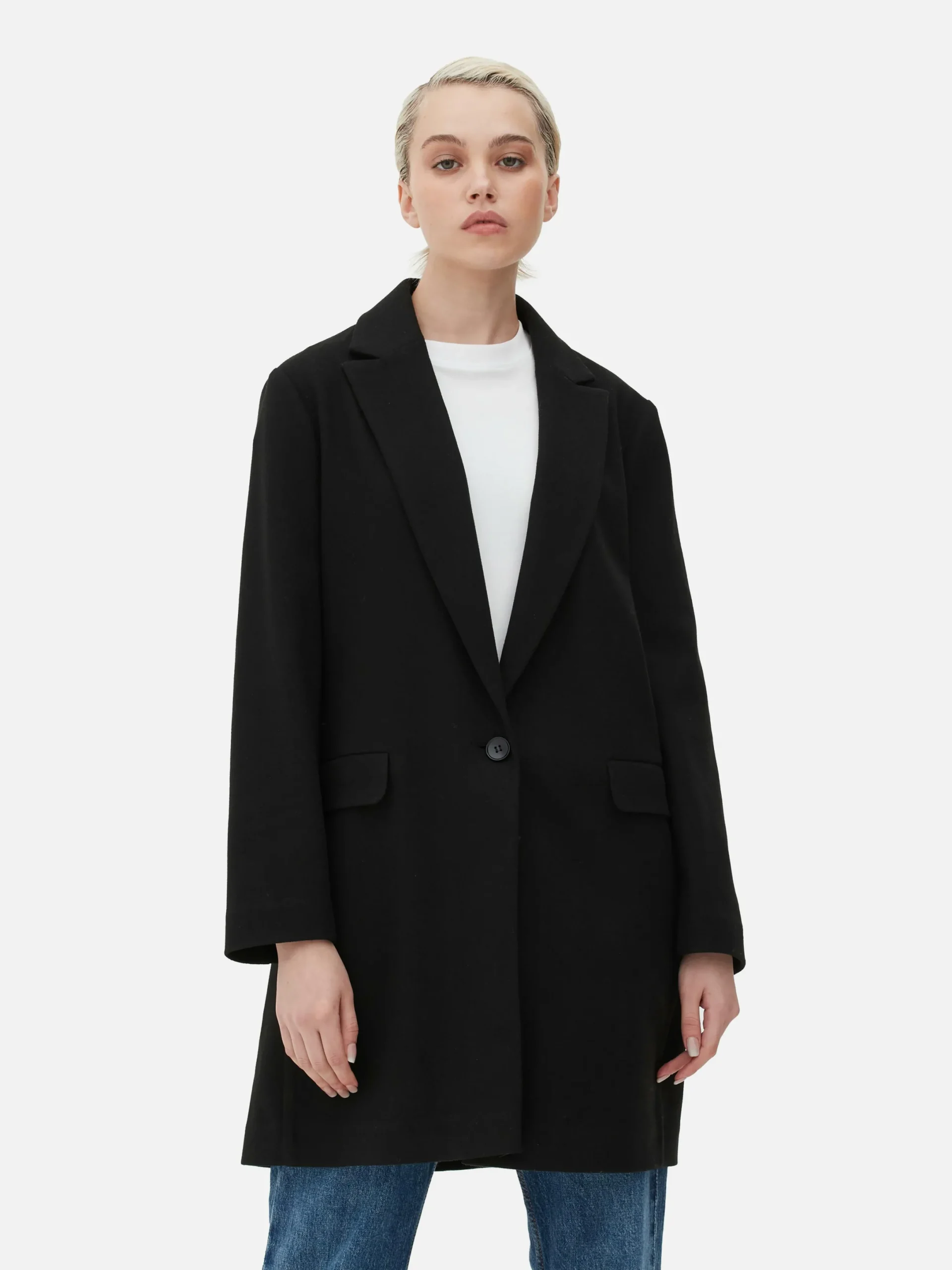 Jacken Und Mäntel|Primark Klassischer Einreihiger Mantel Schwarz