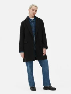 Jacken Und Mäntel|Primark Klassischer Einreihiger Mantel Schwarz