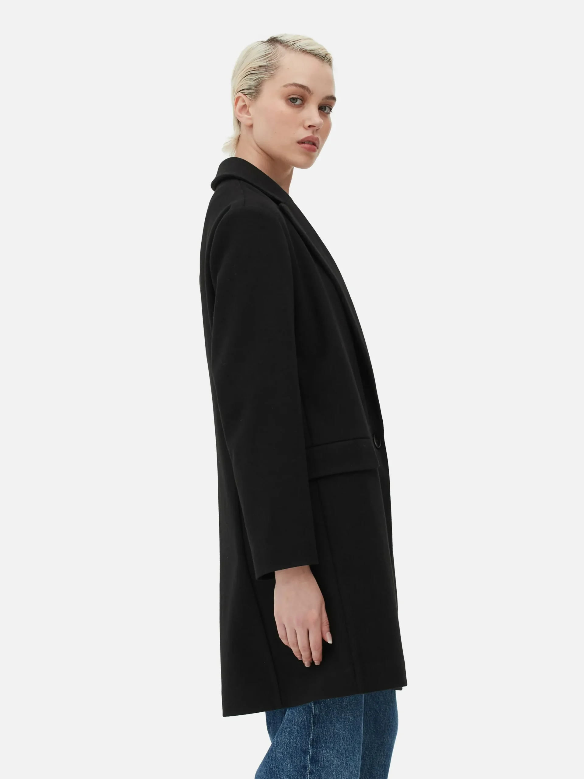 Jacken Und Mäntel|Primark Klassischer Einreihiger Mantel Schwarz